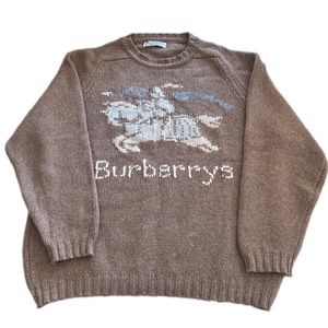 Vintage Burberrys Lambswool Sweater XXL.